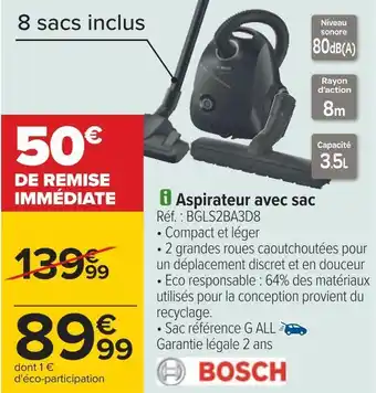 Bosch aspirateur avec sac