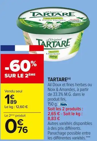 Carrefour Market Tartare tartare offre