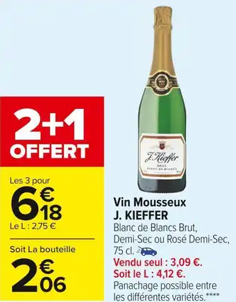 Carrefour Market J. kieffer vin mousseux offre