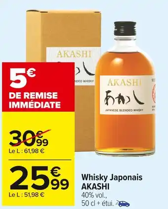 Carrefour Market Akashi whisky japonais offre
