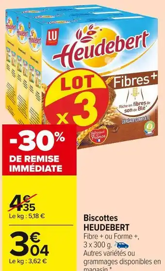 Carrefour Market Heudebert biscottes offre