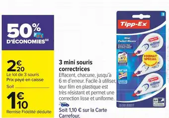 Tipp-ex 3 mini souris correctrices