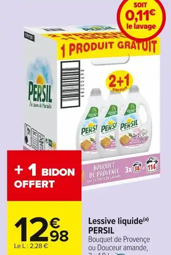 Carrefour Market Persil lessive liquide offre