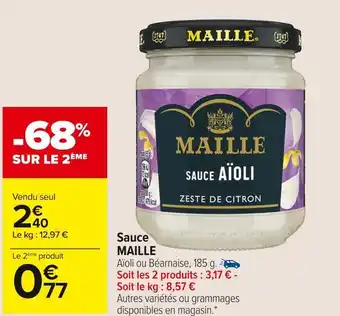 Carrefour Market Maille sauce offre