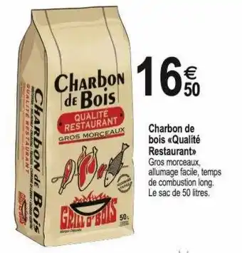 Tridôme Charbon de bois qualité restaurant offre