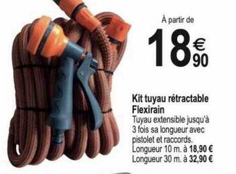 Tridôme Kit tuyau rétractable flexirain offre