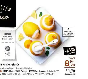 Thiriet 4 fruits givrés offre