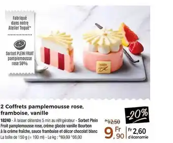 Thiriet 2 coffrets pamplemousse rose, framboise, vanille offre