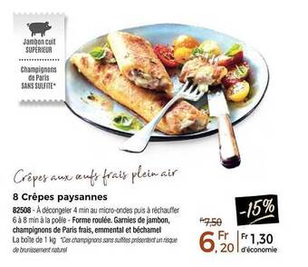 Thiriet 8 crêpes paysannes offre
