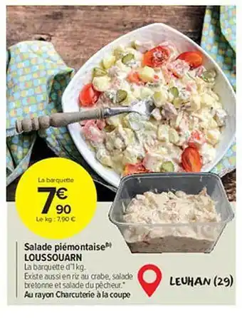 Carrefour Market Salade piémontaise loussouarn offre