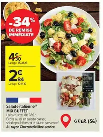Carrefour Market Salade italienne mix buffet offre