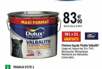 Tridôme Peinture façade pliolite valbalith dulux offre