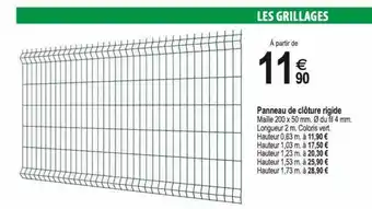 Tridôme Panneau de clôture rigide offre