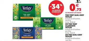 The vert earl grey tetley ou the vert classique tetley ou the earl grey tetley -34% de remise immédiate