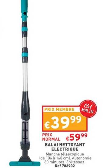 Trafic Balai nettoyant electrique offre