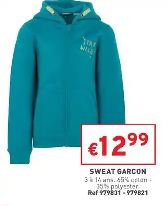 Trafic Sweat garçon offre