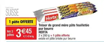 Cora x Carrefour Trésor de grand mère pâte feuilletée pur beurre herta offre