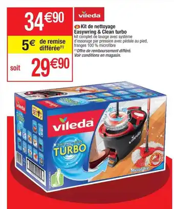Cora x Carrefour Vileda kit de nettoyage easywring & clean turbo offre