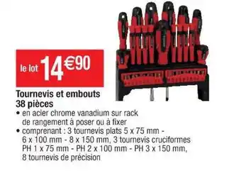 Tournevis et embouts 38 pièces