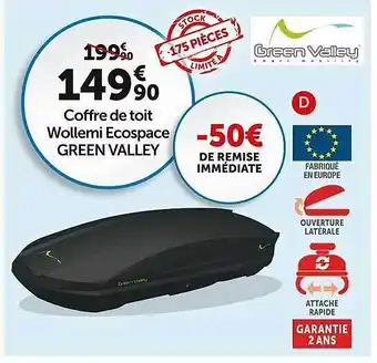 Roady Coffre de toit wollemi ecospace green valley offre