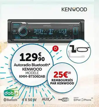 Roady Autoradio bluetooth kenwood offre