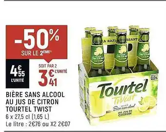 Spar Bière sans alcool au jus de citron tourtel twist -50% sur le 2ème offre