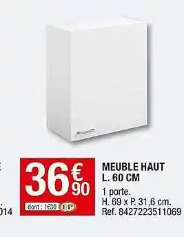 Brico Dépôt Meuble haut l.60cm offre
