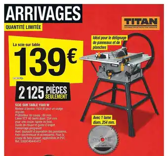 Scie sur table 1500w