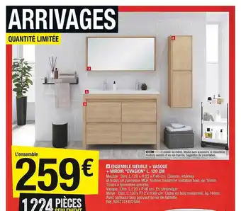 Brico Dépôt Ensemble meuble + vasque offre