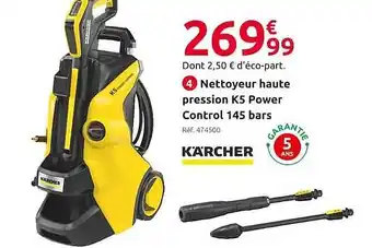 Mr Bricolage Nettoyeur haute pression k5 power control 145 bars kärcher offre