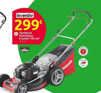 Mr Bricolage Tondeuse thermique tractée 140 cm³ offre