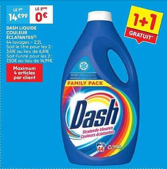 Leader Price Dash liquide couleur éclatantes offre