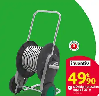 Mr Bricolage Dévidoir plastique équipé 25 m inventiv offre
