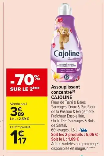Carrefour Market Cajoline Assouplissant Concentré offre