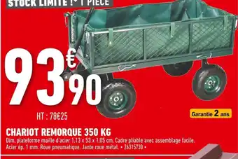 Chariot Remorque 350kg