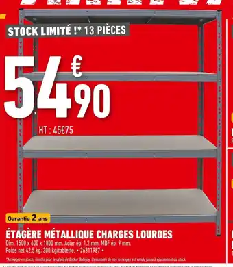 Batkor Étagère Métallique Charges Lourdes offre