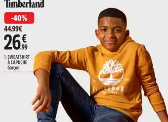 Intersport Timberland Sweatshirt à Capuche Garçon offre