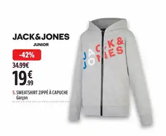 Intersport Jack & Jones Sweatshirt Zippé à Capuche Garçon offre
