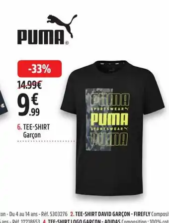 Intersport Puma Tee-Shirt Garçon offre