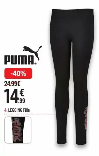 Intersport Puma legging Fille offre