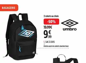 Intersport Umbro Sac à Dos offre