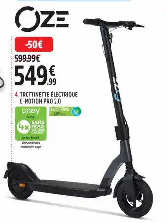 Intersport Trottinette électrique E-Motion Pro 2.0 offre