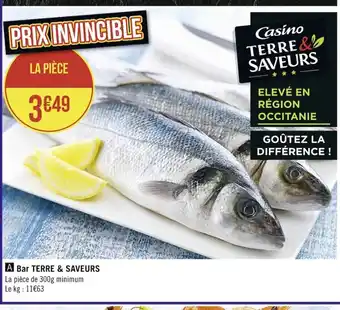 Casino Supermarchés Bar Terre & Saveurs offre