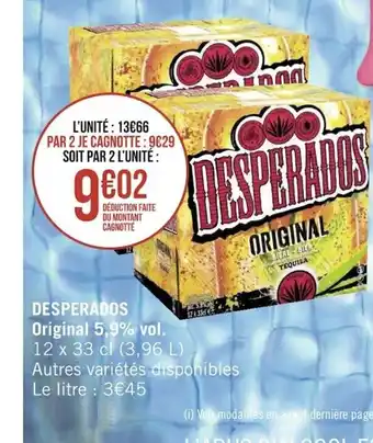 Géant Casino Desperados original 5,9% vol. offre