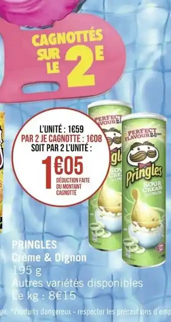 Géant Casino Pringles crème & oignon offre