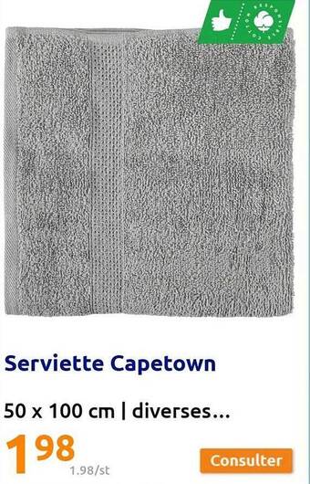 Action Serviette capetown offre