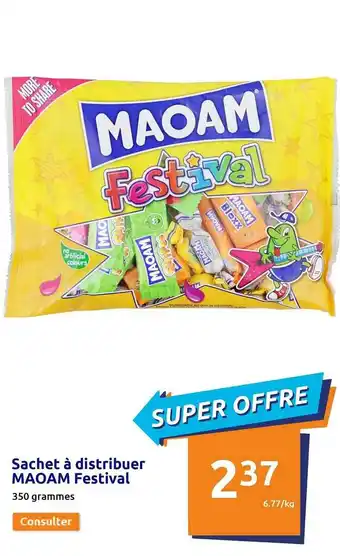 Action Sachet à distribuer maoam festival 350 grammes offre