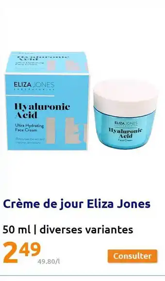 Action Crème de jour eliza jones 50ml offre