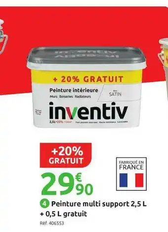 Mr Bricolage Peinture Multi Support 2,5 M + 0,5 L Gratuit Inventiv offre