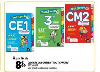 Auchan Cahiers de soutien offre
